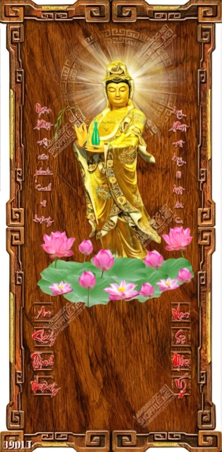 bộ lịch khung gỗ phật quan âm bồ tát cứu độ chúng sanh từ bi đức độ