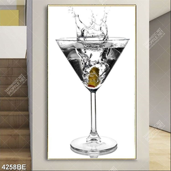 Tranh ly nước in kính bếp