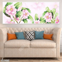 Tranh hoa hải quỳ in kính bếp