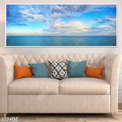 Tranh bầu trời xanh và biển