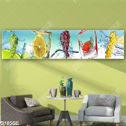 Tranh cam, nho, dâu các loại in kính bếp