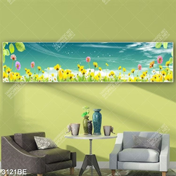 Tranh hoa hồ điệp in kính bếp