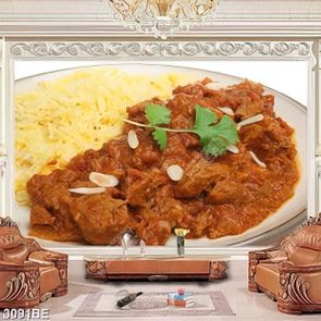 Tranh cơm thịt hầm