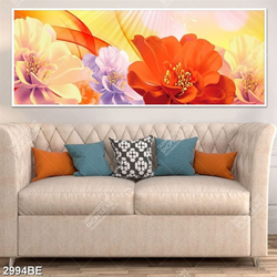 Tranh hoa in kính bếp