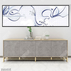 Tranh họa tiết hoa văn in kính bếp