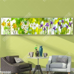 Tranh các loại hoa địa lan in kính bếp