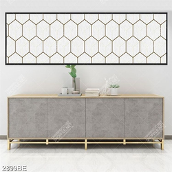 Tranh hình tổ ong in kính bếp