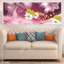 Tranh hoa nghệ thuật đẹp in kính bếp