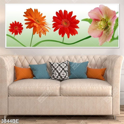 Tranh hoa đồng tiền in kính bếp