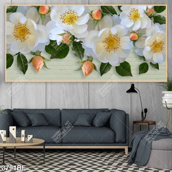 Tranh hoa hồng in kính bếp