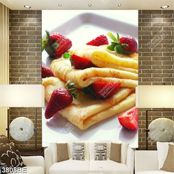 Tranh bánh và dâu tây