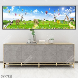 Tranh sở thú in kính bếp