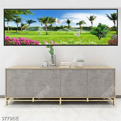 Tranh phong cảnh thiên nhiên in kính bếp