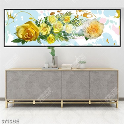 Tranh hoa hồng in kính bếp