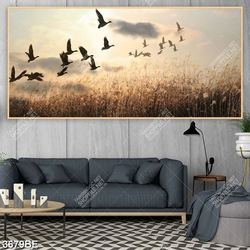 Tranh đàn chim hoàng hôn