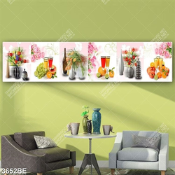 Tranh trái cây và bình hoa