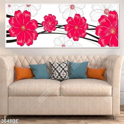 Tranh hoa in kính bếp