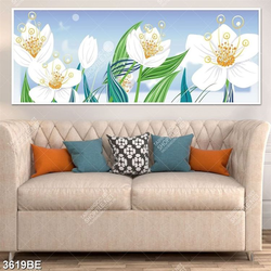 Tranh hoa in kính bếp