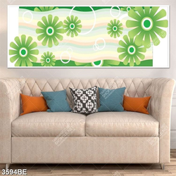 Tranh hoa văn in kính bếp