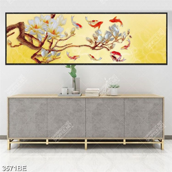 Tranh cá chép và hoa mộc lan