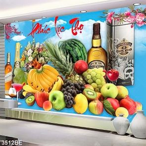 Tranh rượu và trái cây