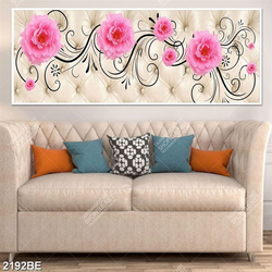 Tranh hoa văn hoa hồng in kính bếp