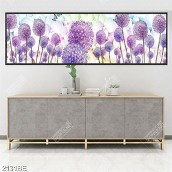 Tranh hoa hành nền sỏi in kính bếp