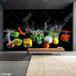 Tranh các loại đồ ăn trong bếp