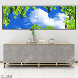 Tranh giàn nho in kính bếp