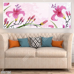 Tranh hoa ly hồng in kính bếp