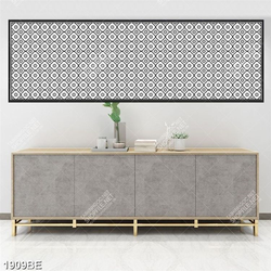 Tranh họa tiết hoa in kính bếp