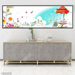 Tranh in kính bếp