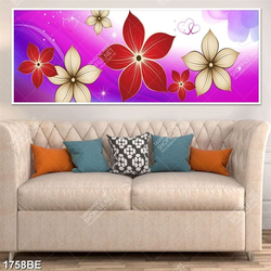 Tranh hoa văn in kính bếp