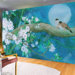 Tranh sơn dầu hoa lá dán tường nghệ thuật