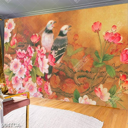 Tranh sơn dầu hoa lá gắn tường chất lượng cao