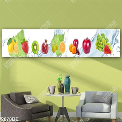 Tranh các loại trái cây in kính bếp