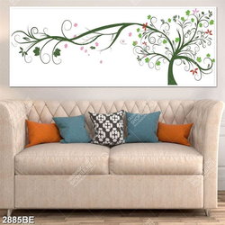 Tranh hoa văn in kính bếp