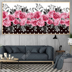 Tranh hoa hồng in kính bếp