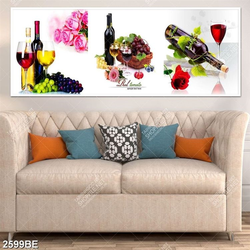 Tranh các loại rượu và hoa