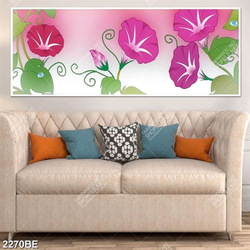 Tranh hoa bìm bịp in kính bếp