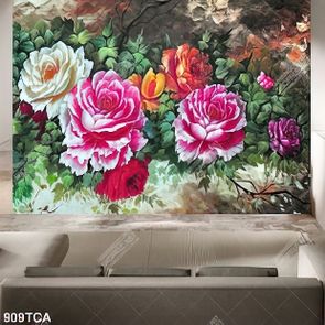 Tranh sơn dầu gắn tường hoa quả tĩnh vật nghệ thuật