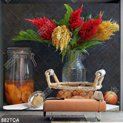 Tranh sơn dầu hoa quả gắn tường in uv