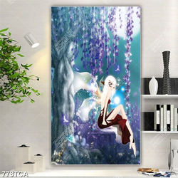 Tranh trang trí phòng ngủ cô gái tóc vàng đẹp