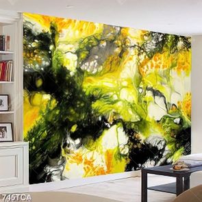 Tranh dán tường sơn dầu màu sắc nghệ thuật trang trí tường