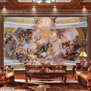 Tranh sơn dầu Châu Âu in kính mới nhất