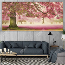 Tranh sơn dầu thiên nhiên mùa xuân đẹp chất lượng cao