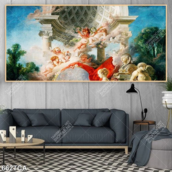 Tranh sơn dầu gắn tường những đứa bé đáng yêu