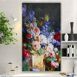 Tranh in uv bình hoa đẹp trang trí tường