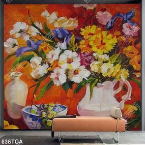 Tranh sơn dầu tĩnh vật hoa quả trang trí tường