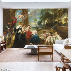 Tranh sơn dầu Châu Âu file gốc